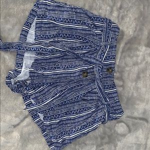 (3 for $10)Blue and white flow shorts